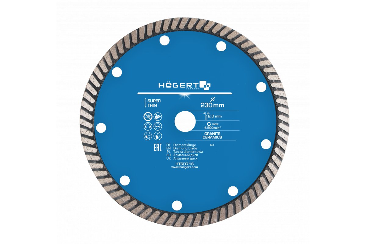 Diamantkappeskive Hogert HT6D716; 230 mm