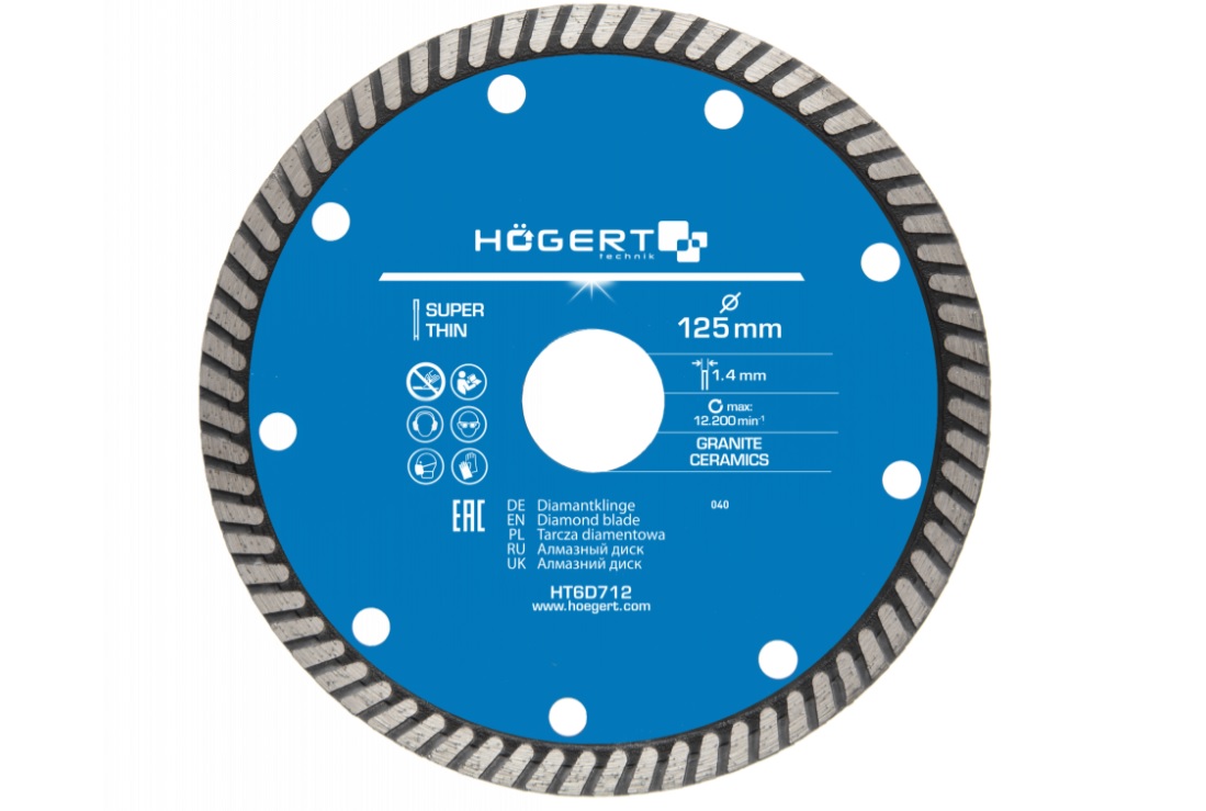 Diamantkappeskive Hogert HT6D712; 125 mm