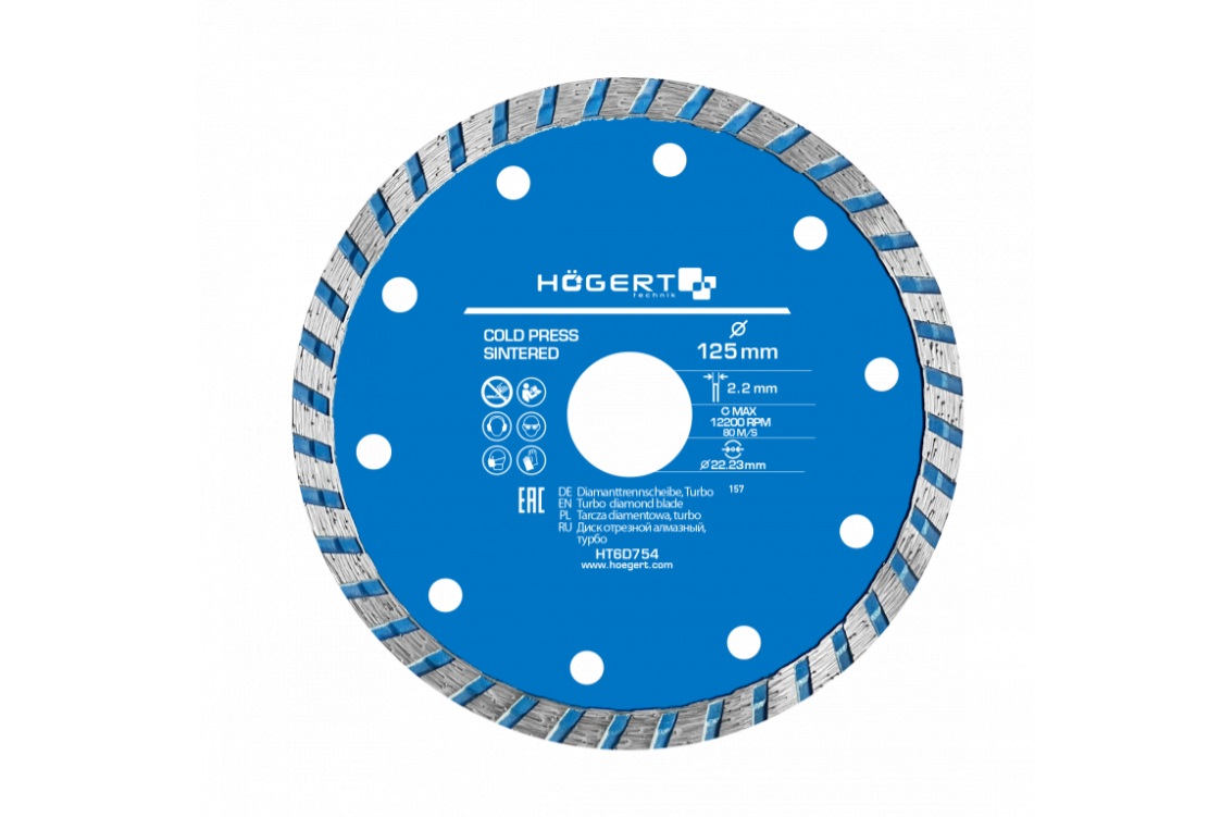 Diamantkappeskive Hogert HT6D754; 125 mm