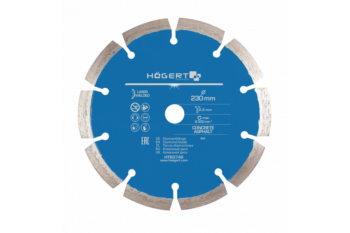 Diamantkappeskive Hogert HT6D746; 230 mm