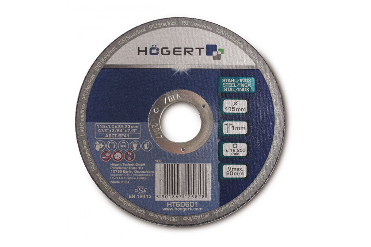 Abrasiv kappeskive Hogert HT6D604; 230x22,23 mm