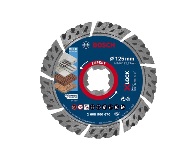 Diamantkappeskive Bosch 2608900670; 125x22,23 mm; X-Lock
