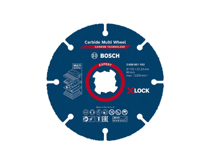 Kappeskive Bosch 2608901193; 125x22,23 mm; X-Lock