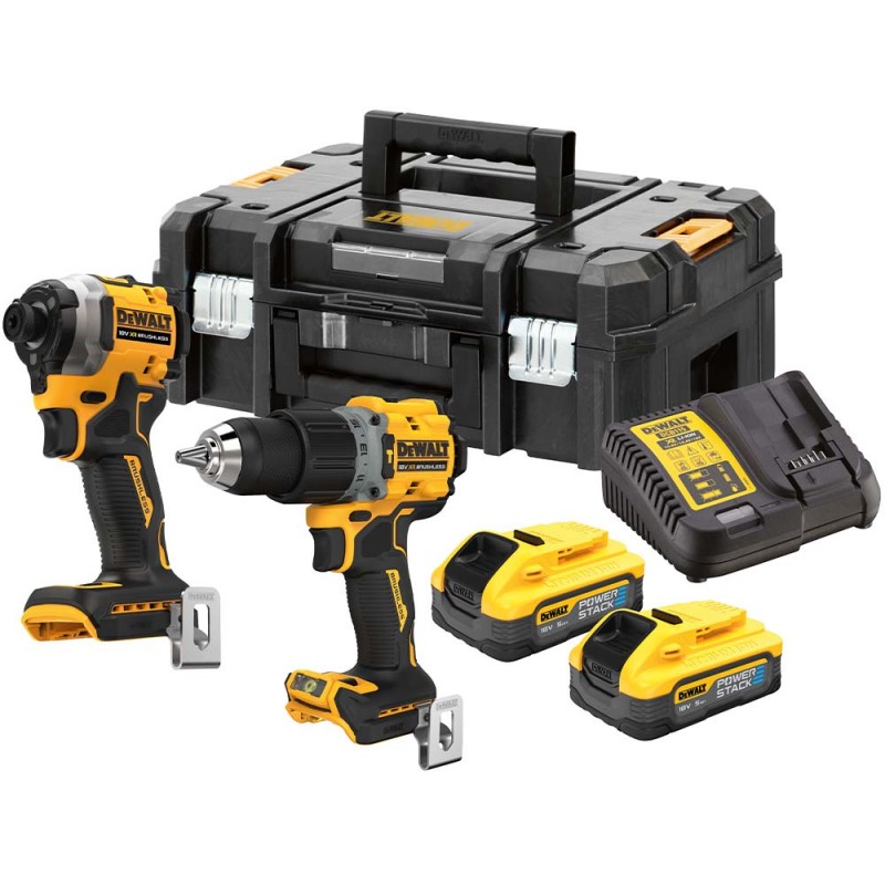 Verktøysett DeWalt DCK2050H2T-QW (DCD805 + DCF850); 18 V; 2x5,0 Ah batt.