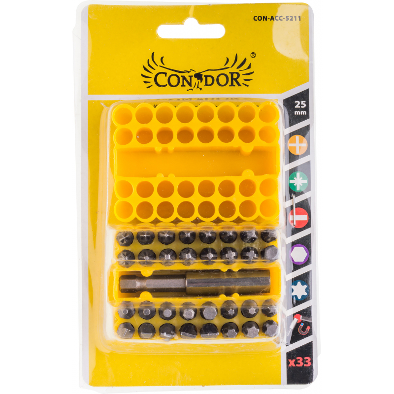 Skrutrekkersett Condor CON-ACC-5211; 33 stk