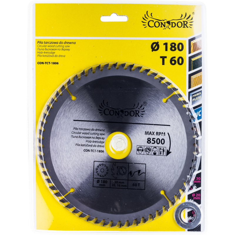 Sagblad for tre Condor CON-TCT-1806; 180 mm; Z60