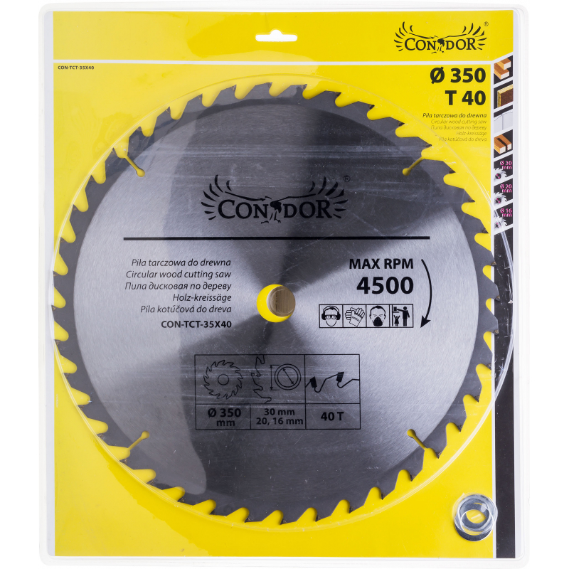 Sagblad for tre Condor CON-TCT-3504; 350 mm; Z40