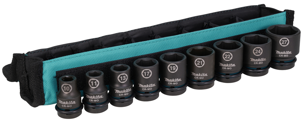 Hylsenøkkelsett Makita E-16617; 1/2''; 9 mm