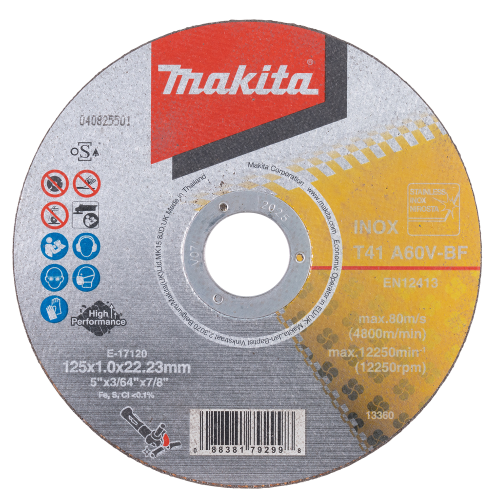 Abrasiv kappeskive Makita E-17120; 125x22,23 mm