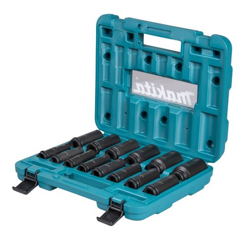 Hylsenøkkelsett Makita E-16586; 1/2''; 10-32 mm; 14 stk