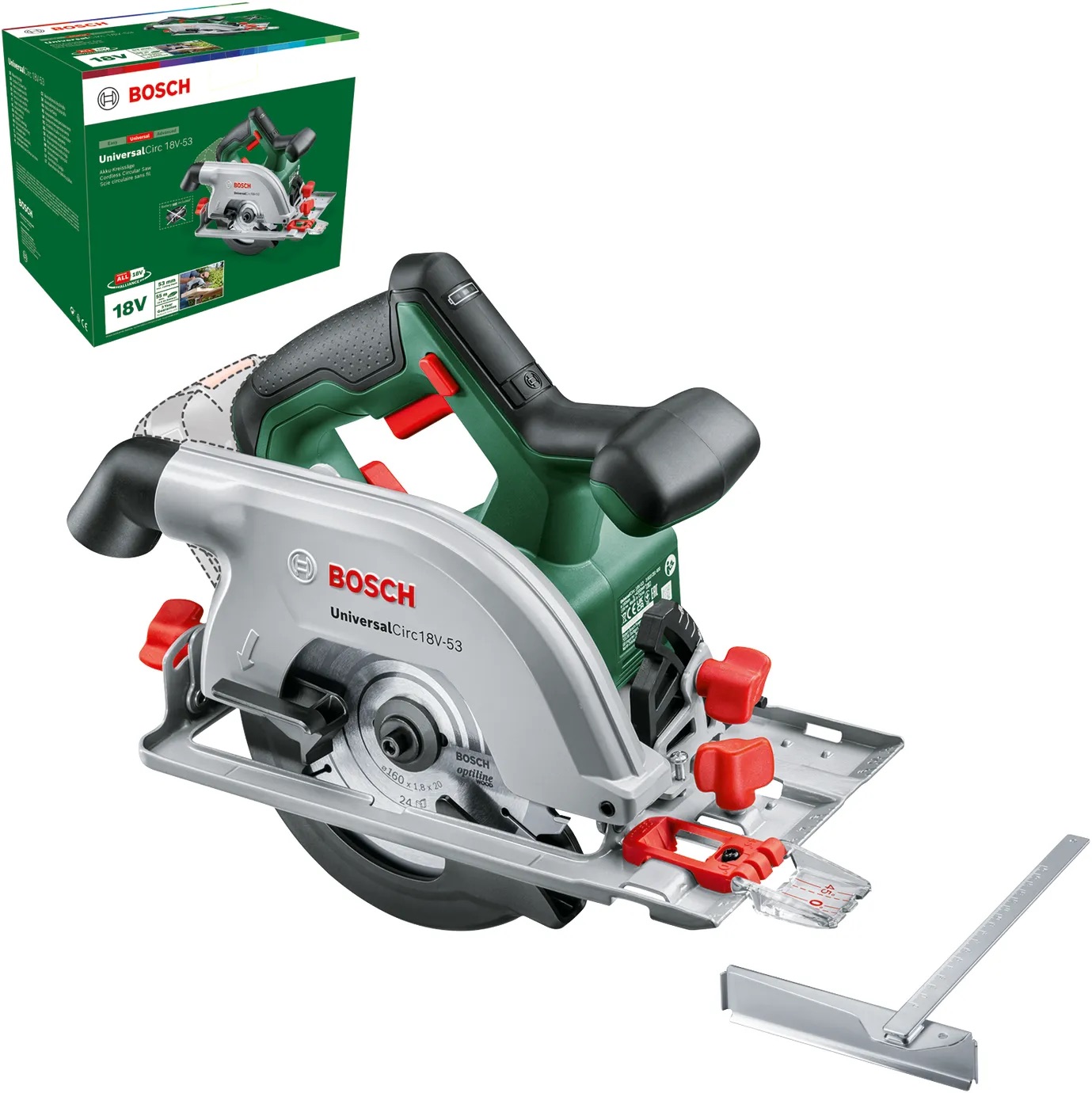 Batteridrevet sirkelsag Bosch Universal Circ 18V-53; 18 V (uten batteri og lader)