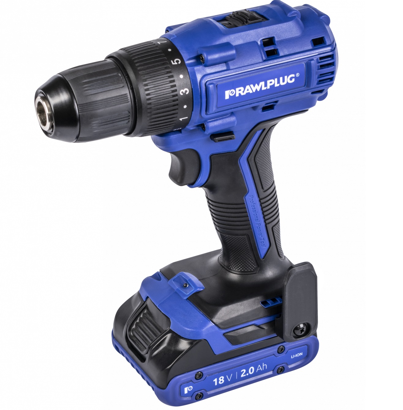 Skrutrekker/bor RawlPlug R-PDD18-55-M2; 18 V; 2x2,0 Ah batt.