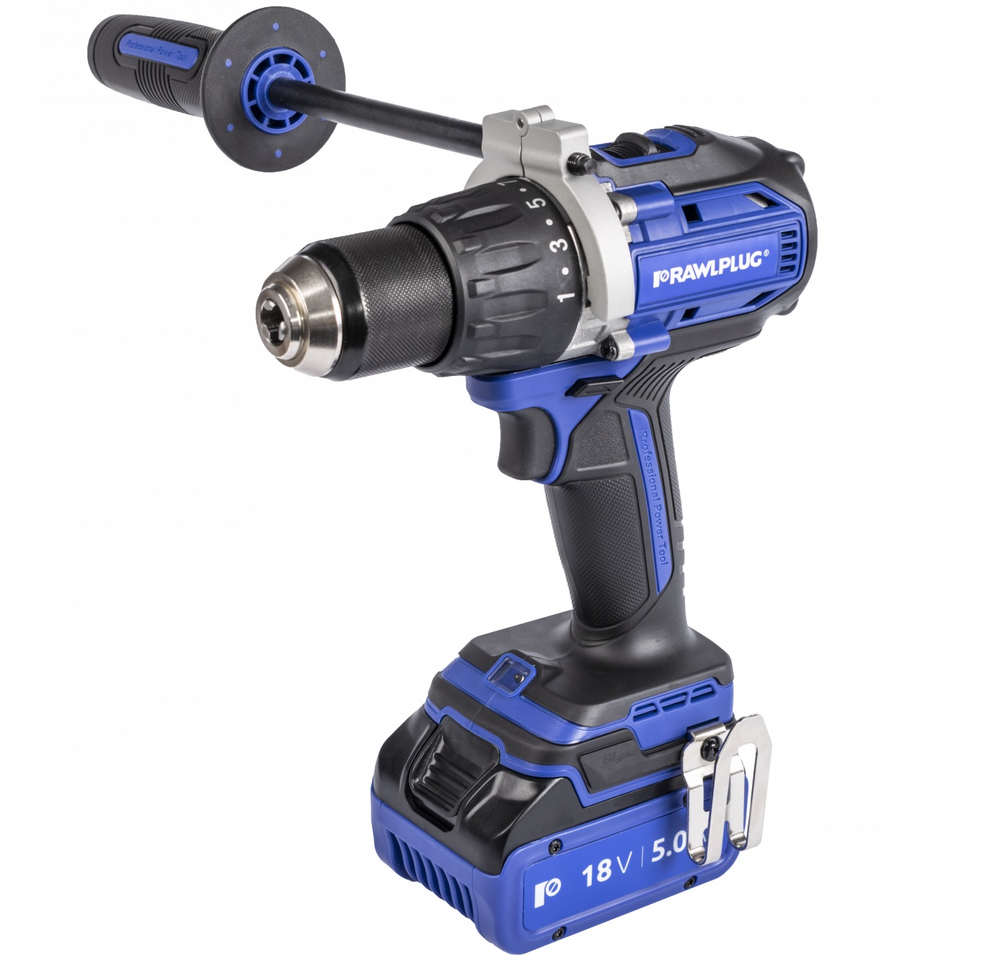 Skrutrekker/bor RawlPlug R-PDD18-P100-XL2; 18 V; 2x5,0 Ah batt.