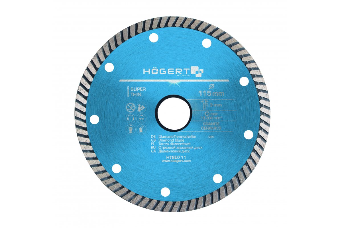 Diamantkappeskive Hogert HT6D711; 115 mm
