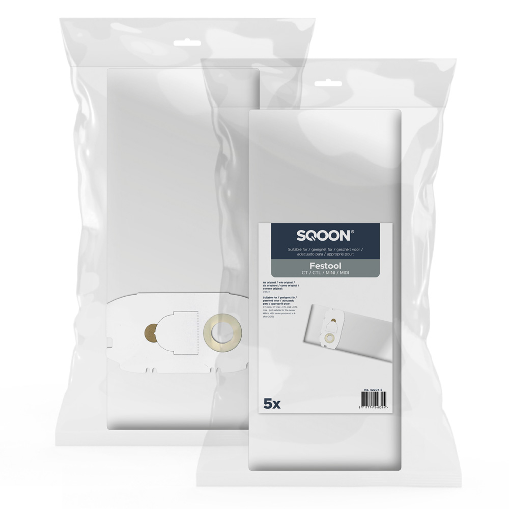 Støvpose SQOON 42204-5; Festool CT/CTL/MINI/MIDI; 5 stk