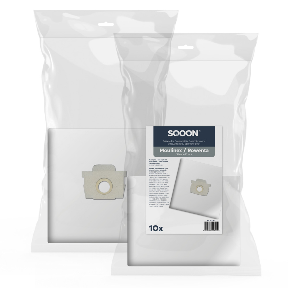 Støvpose SQOON 42264; Moulinex/Rowenta Silence Force; 10 stk