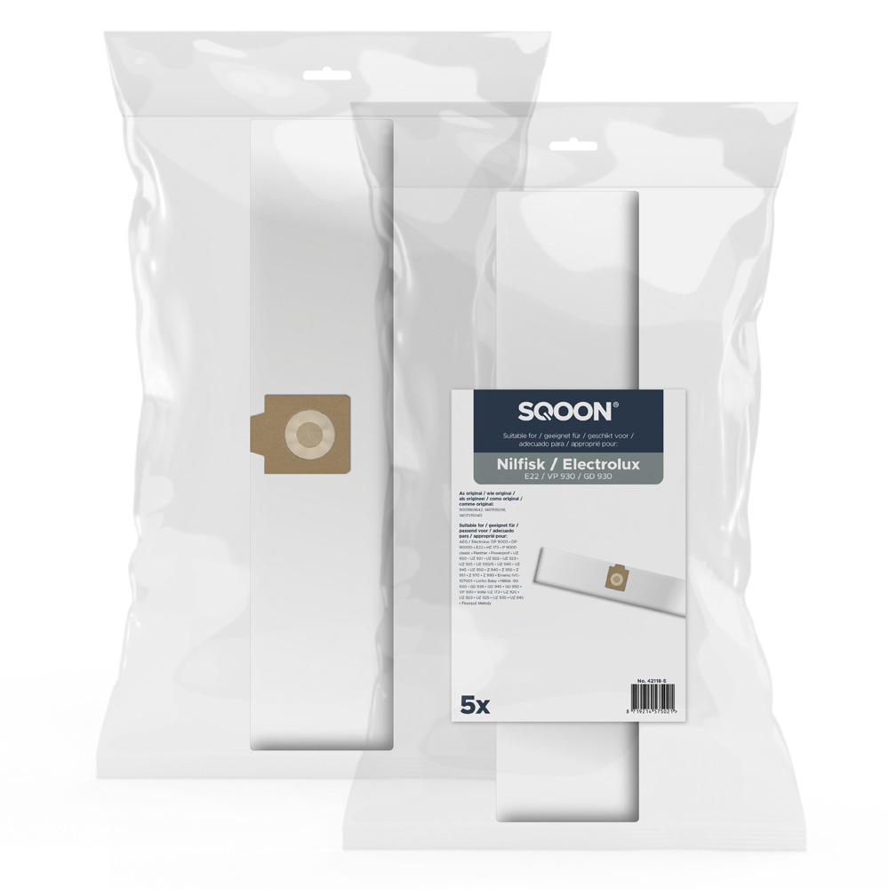 Støvpose SQOON 42118-5; Nilfisk/Electrolux E22 GD 930; 5 stk