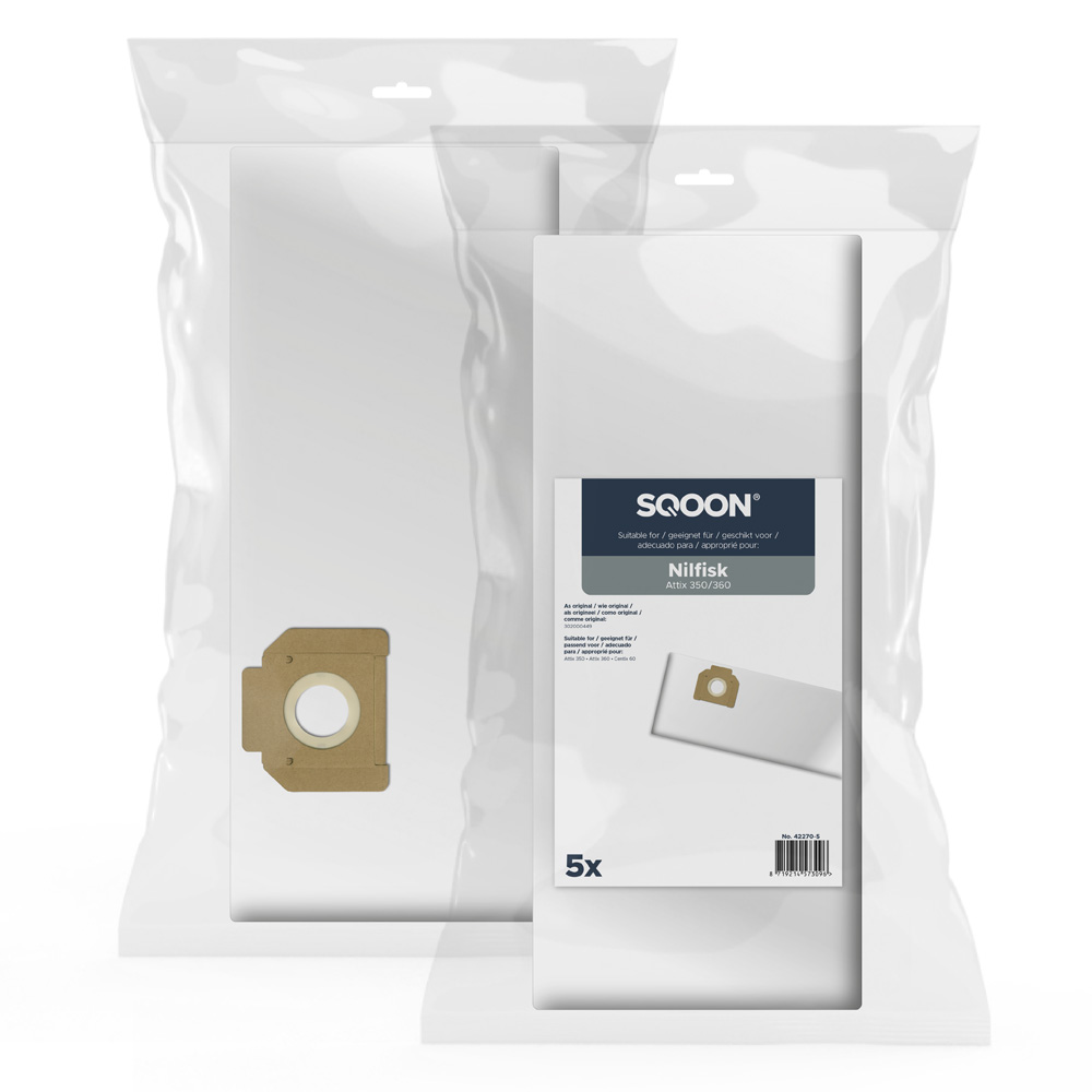 Støvpose SQOON 42270-5; Nilfisk Attix 350/360; 5 stk