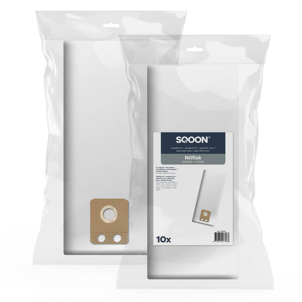 Støvpose SQOON 42122; Nilfisk GD1000/VP300/VP600; 10 stk