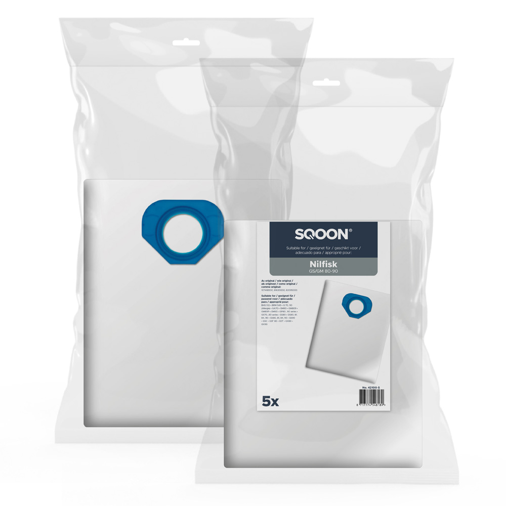 Støvpose SQOON 42100-5; Nilfisk GM80/GM90; 5 stk