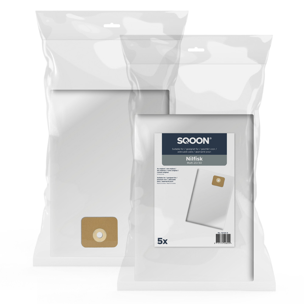 Støvpose SQOON 42124-5; Nilfisk Multi 20/30; 5 stk