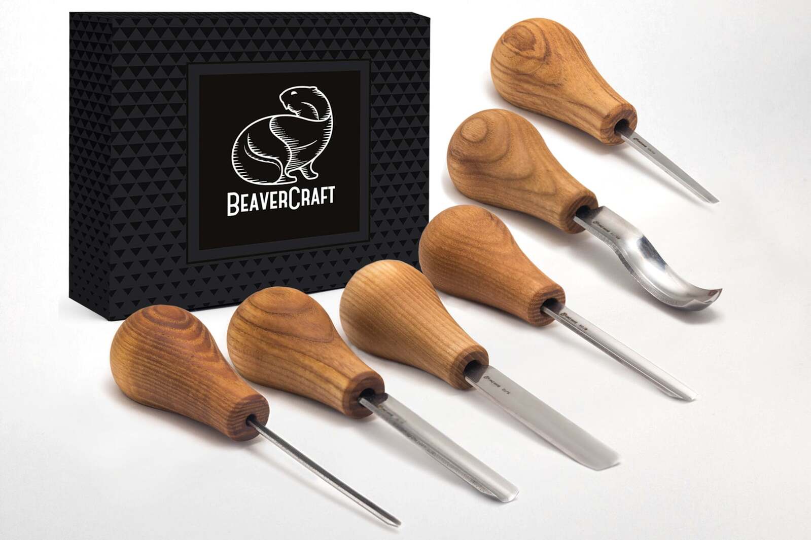 Utskjæringskit BeaverCraft SC05; 6 stk.; for treskjæring