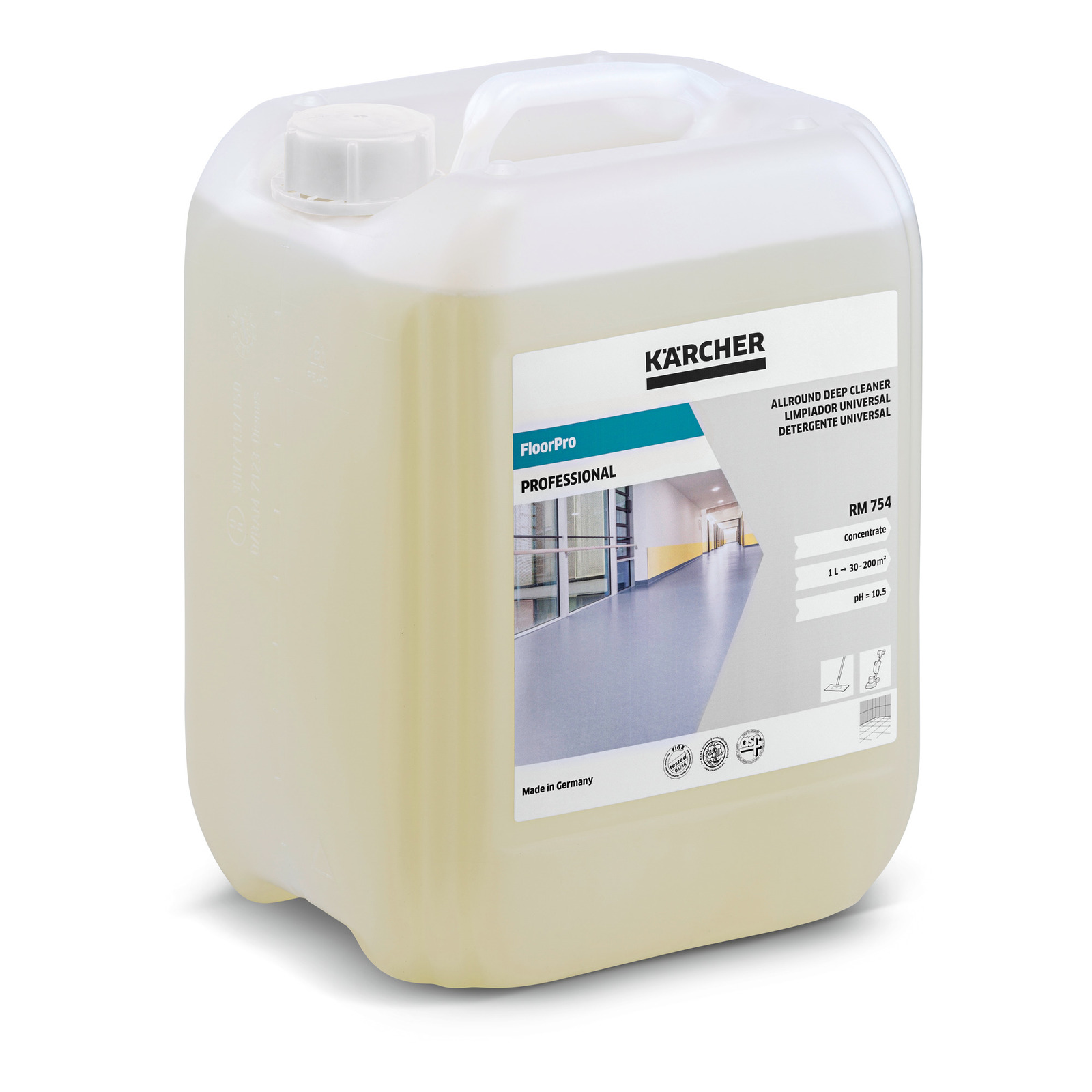 Rengjøringsmiddel for gulv Karcher RM 754; 10 l