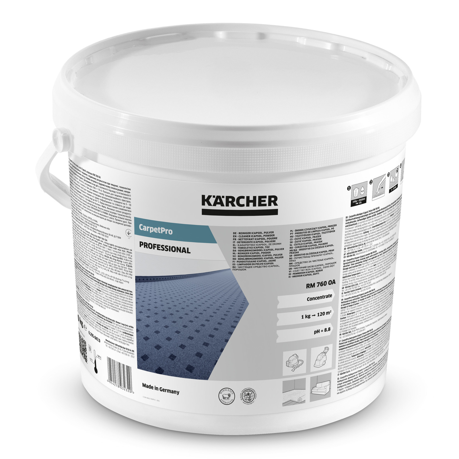 Tepperengjøringsmiddel i pulverform Karcher RM 760 OA; 10 kg