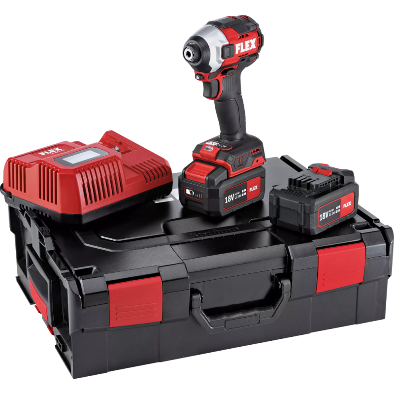 Slagskrutrekker Flex ID 1/4'' 18.0-EC HD/5.0 Set; 18 V; 2x5,0 Ah batt.