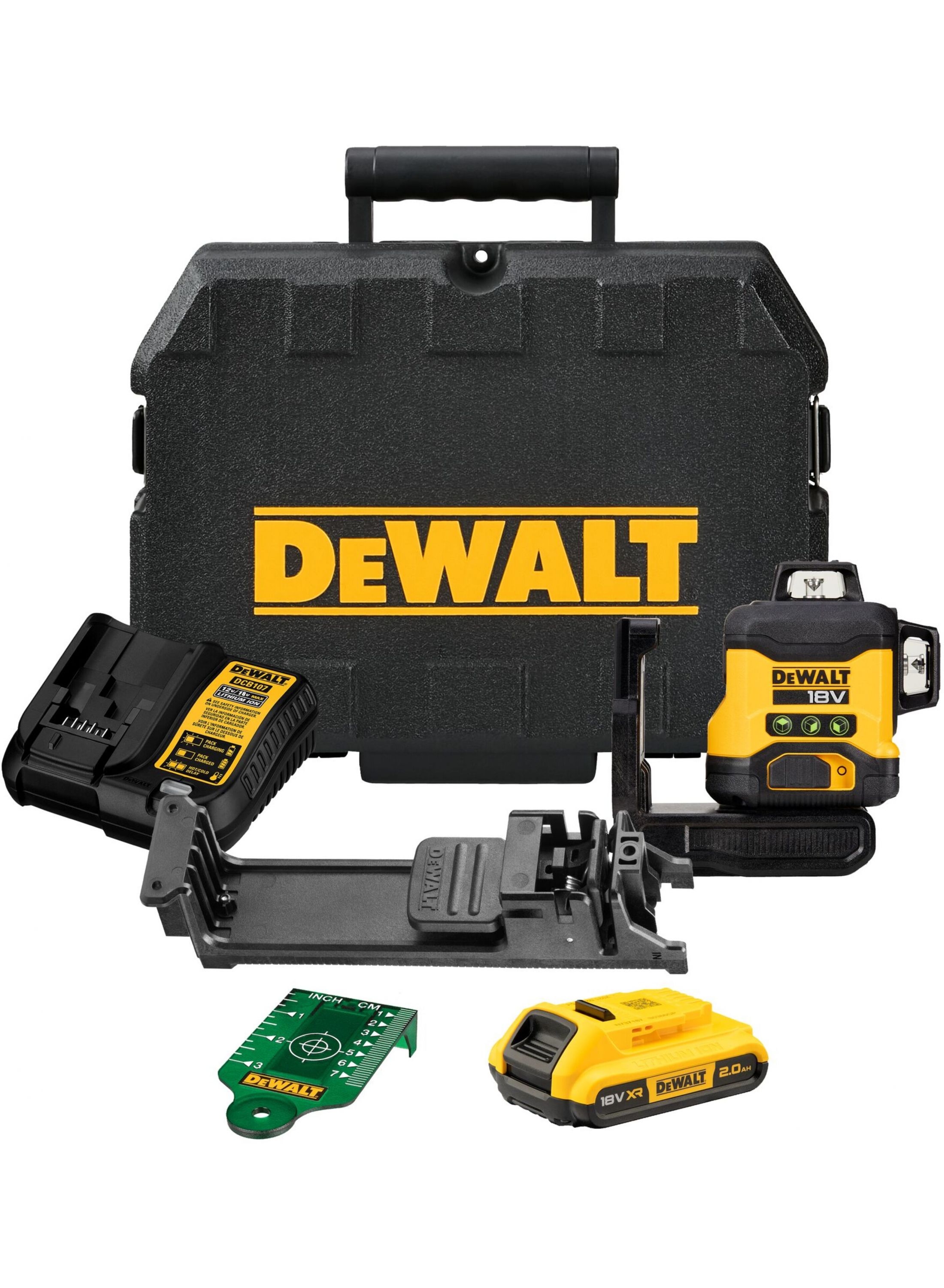 Krysslaser  DeWalt DCLE34031D1-QW; 18 V; 1x2,0 Ah batt.