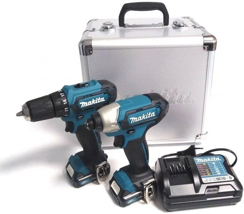 Verktøysett Makita CLX224X (DF333D + TD110D); 12 V; 2x1,5 Ah batt.