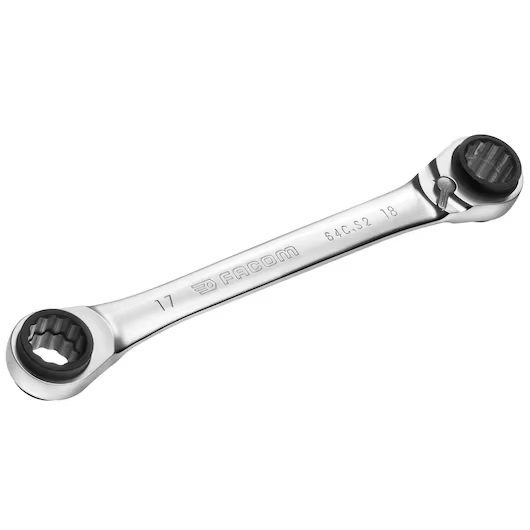 Skiftenøkkel med skralle Facom 64C.S2; 16x17 mm; 18x19 mm