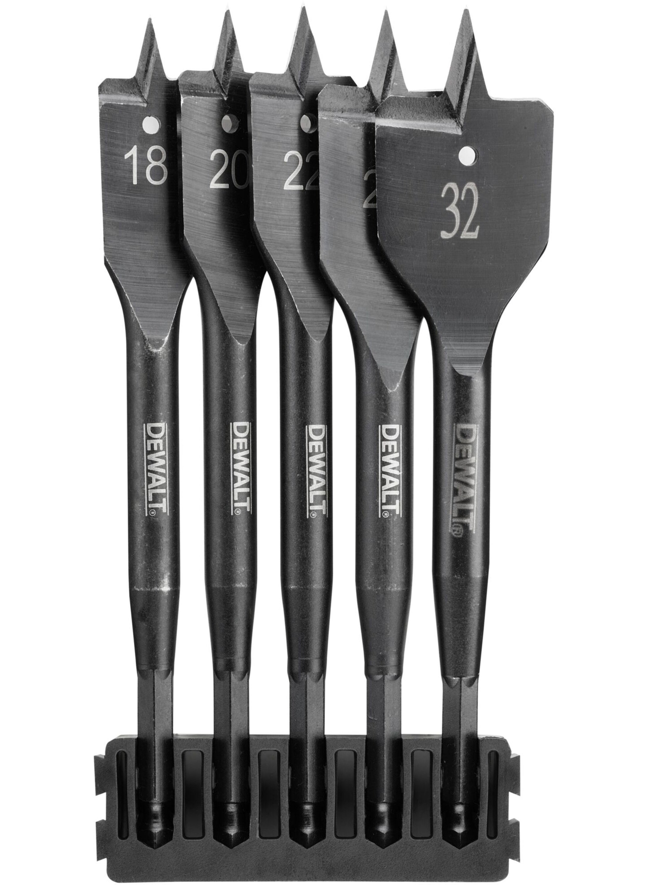 Flatborsett for tre DeWalt DT70832-QZ; 18-32 mm; 5 stk