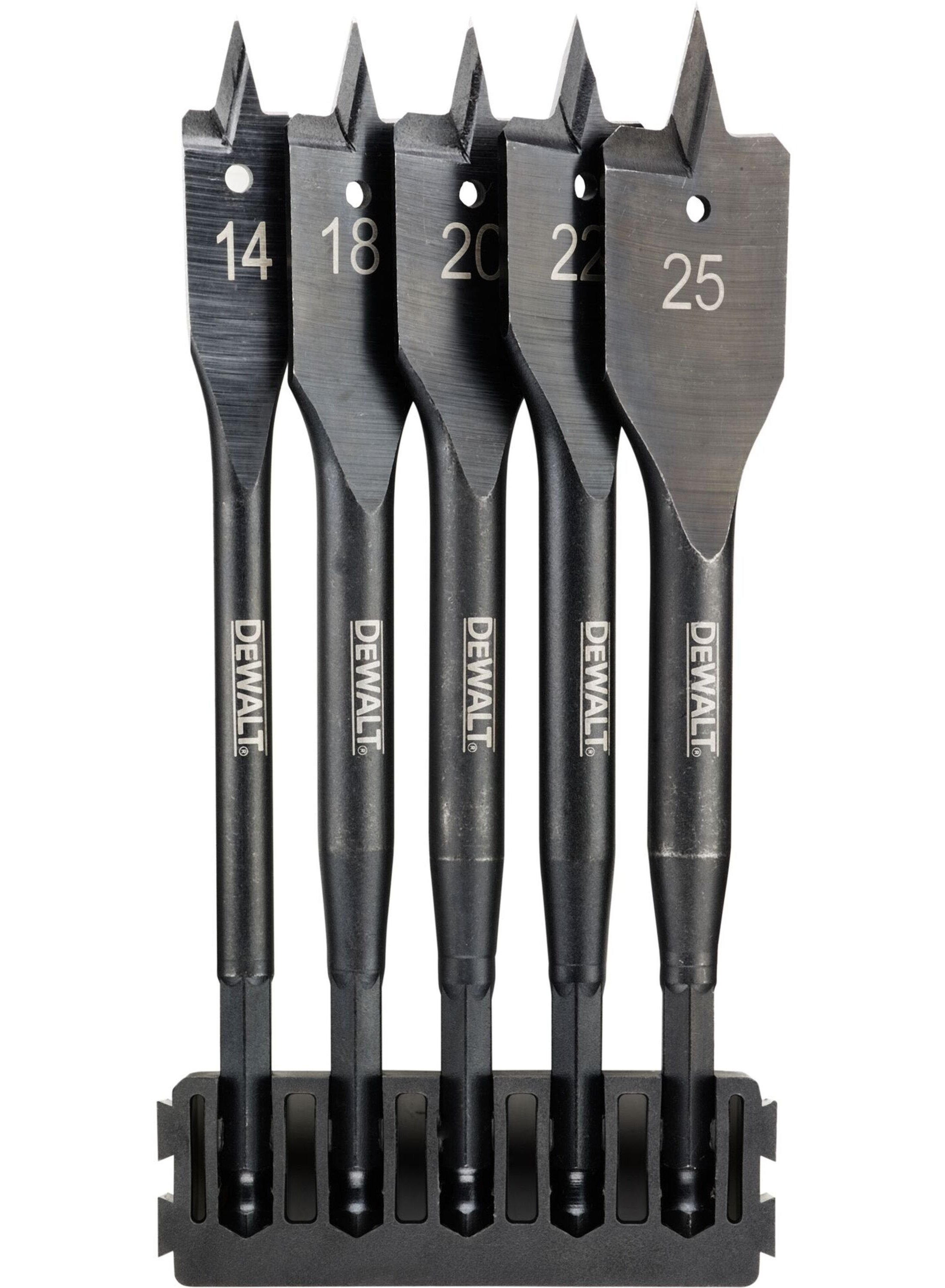 Flatborsett for tre DeWalt DT70833-QZ; 14-25 mm; 5 stk
