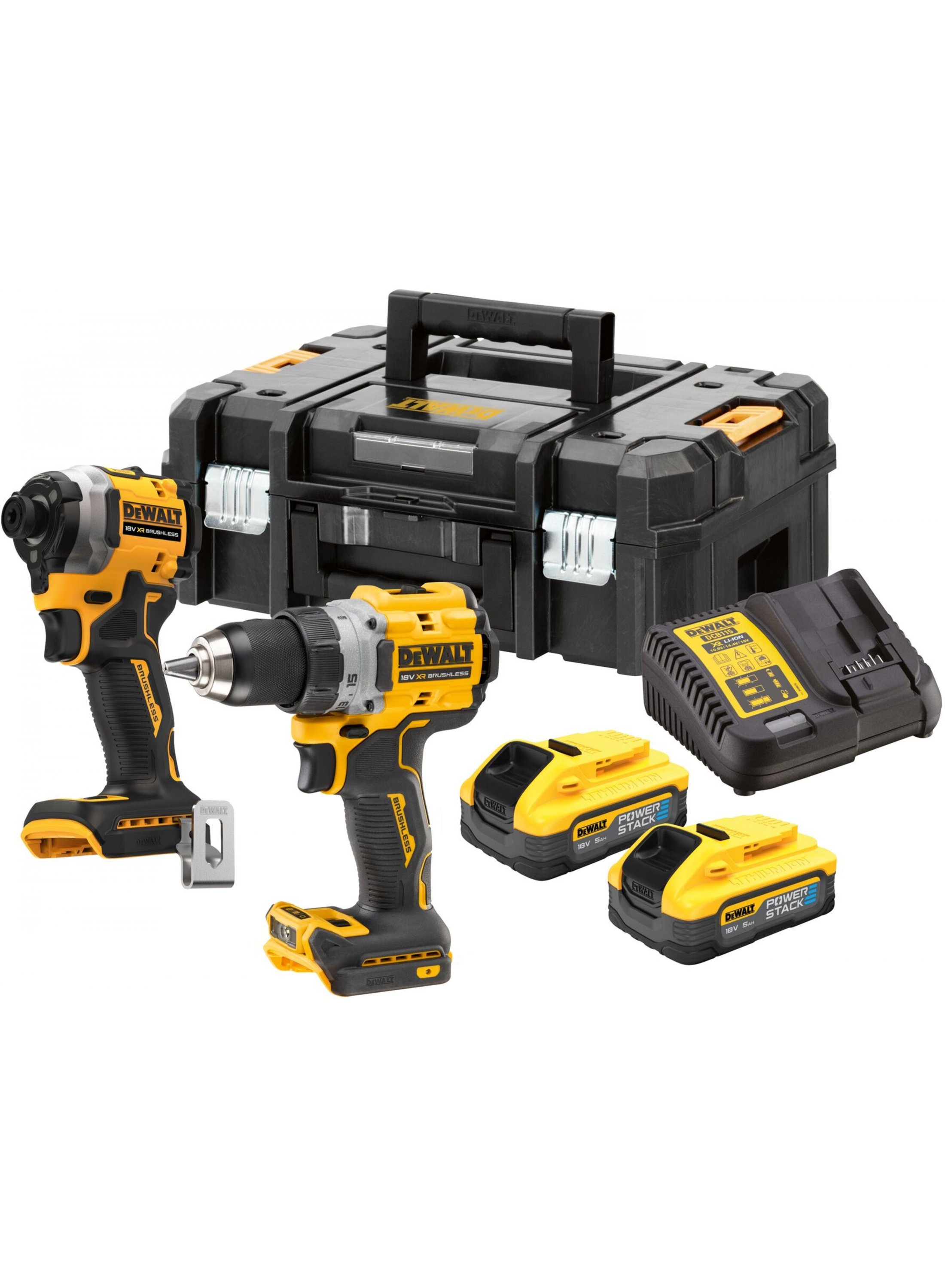 Verktøysett DeWalt (DCD800 + DCF850); 18 V; 2x5,0 Ah batt.
