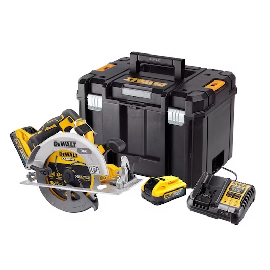 Batteridrevet sirkelsag DeWalt DCS573H2T-QW; 18 V; 2x5,0 Ah batt.