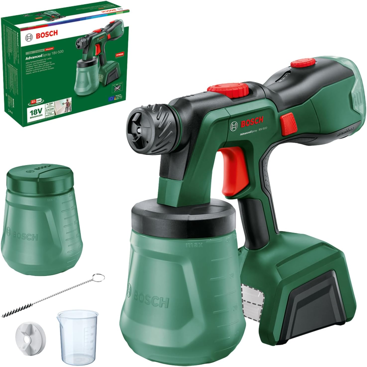 Lakksprøyte Bosch AdvancedSpray 18V-500; 18 V (uten batteri og lader)