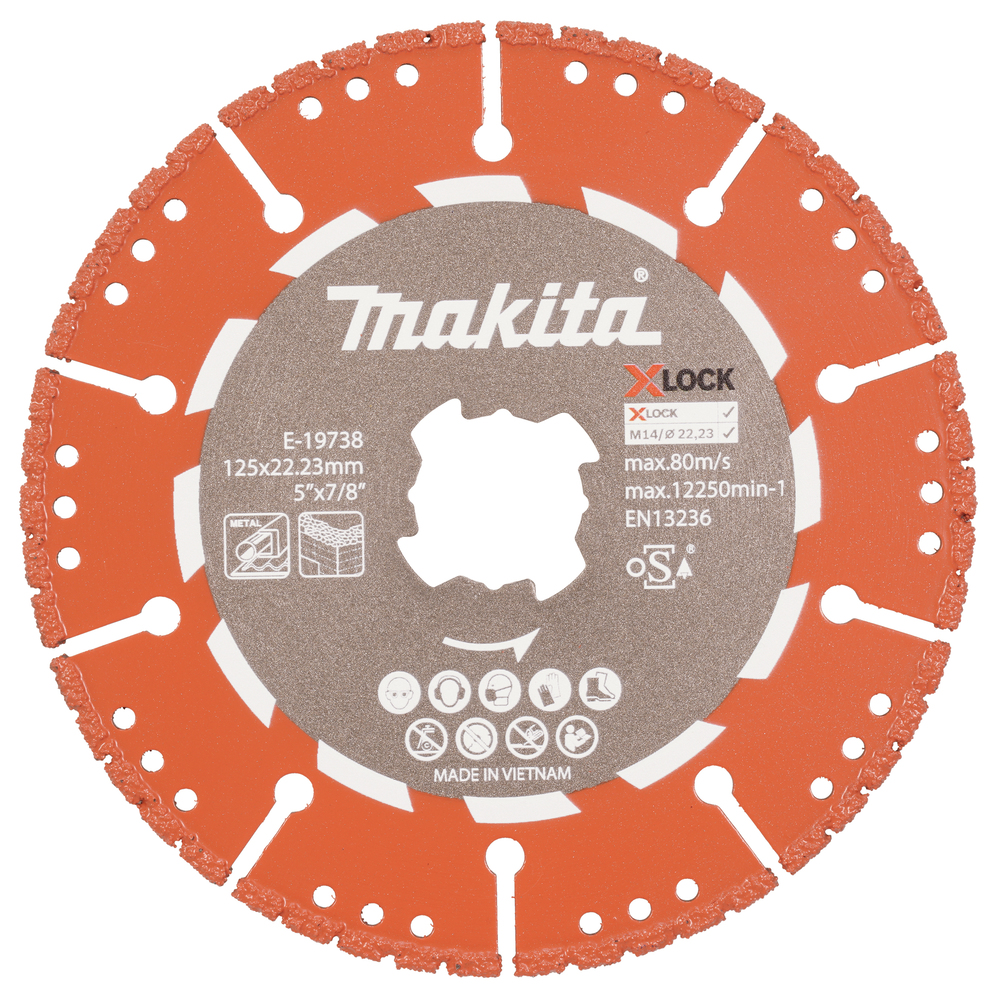 Diamantkappeskive Makita E-19738; 125x22,23 mm; X-Lock