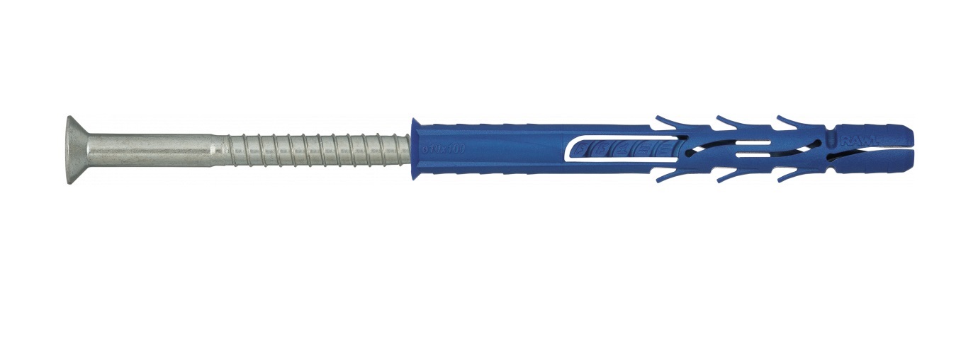 Nylonplugg med skrue RawlPlug R-FF1-N-08L120; 7,8x120 mm; 5,8x127 mm; T30; 50 stk