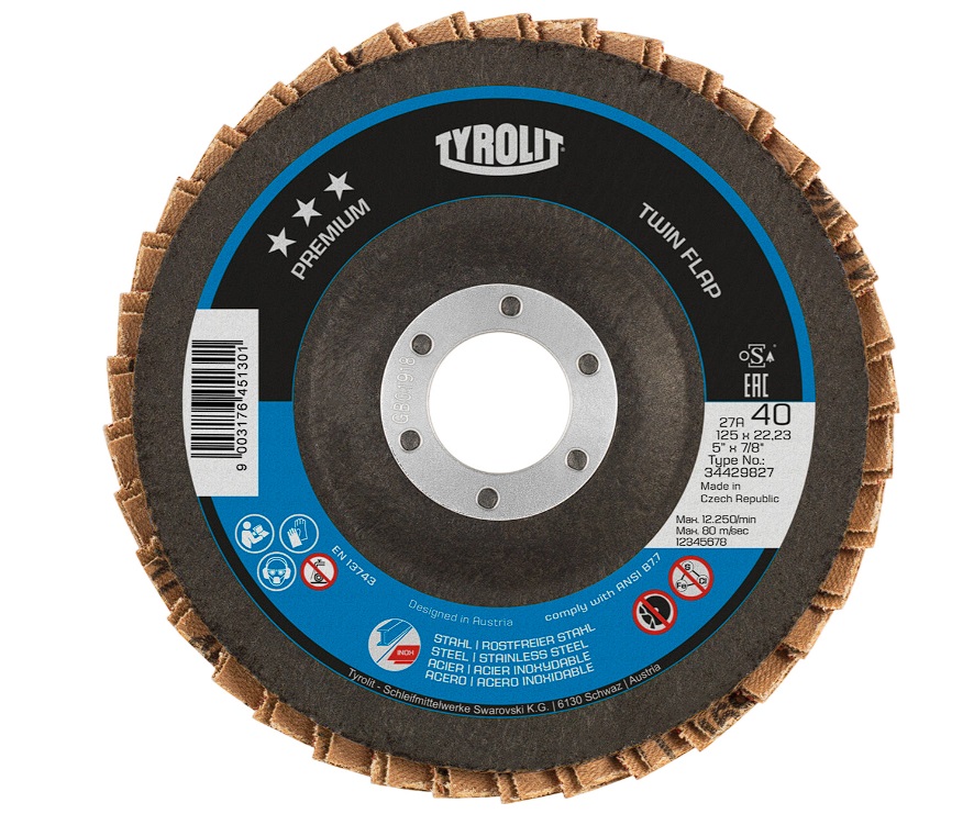 Lamellrondeller Tyrolit T34429827; 125x22,23 mm; K40