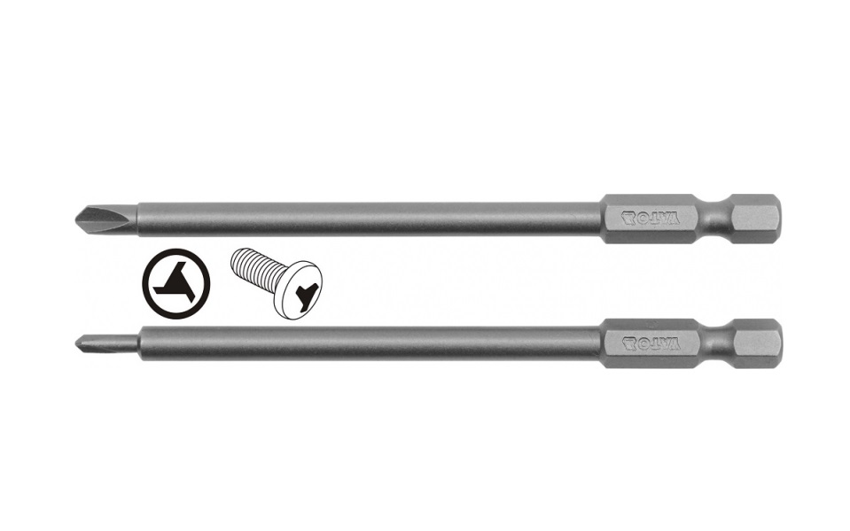Skrubits Yato YT-0493; 1/4''; NR0-NR1; 100 mm; 2 stk