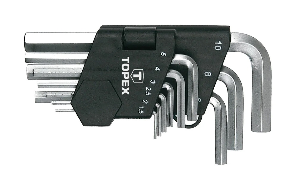 Unbrakonøkler Topex 35D955; 1,5-10 mm; 9 stk