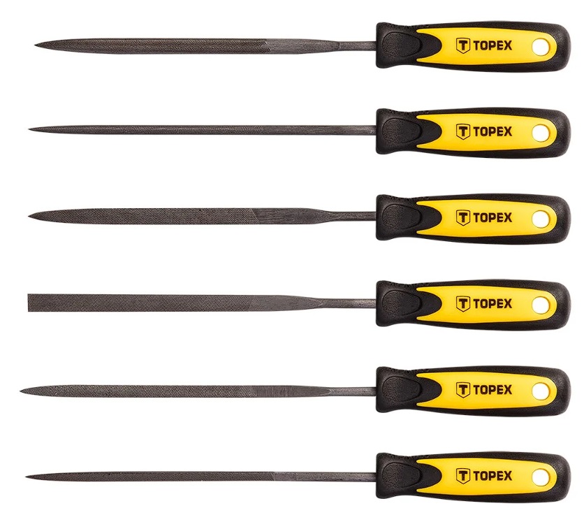 Filesett Topex 06A010; 150 mm; 6 stk