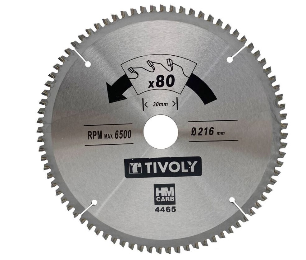 Sagblad for metall Tivoly XT50514004465; 216 mm; Z80; 3°