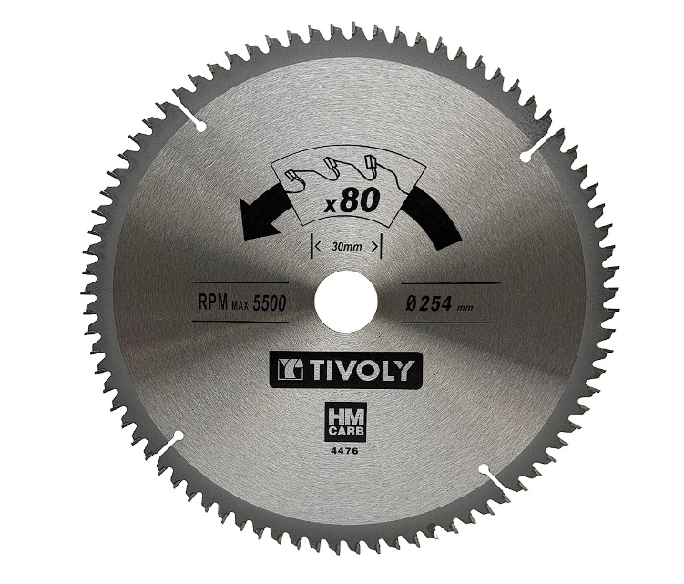 Sagblad for tre Tivoly XT50514004476; 254 mm; Z80; 3°