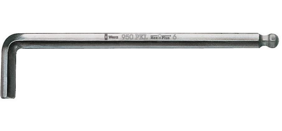 L-formet nøkkel Wera 05022066001; HEX 10; 219 mm