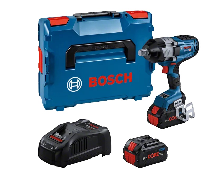 Slagmuttertrekker Bosch GDS 18V-1600 HC Professional; 18 V; 2x8,0 Ah batteri. + L-Boxx 136