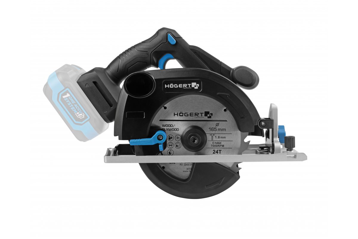 Batteridrevet sirkelsag Hogert HT2E235-0CS; 18 V (uten batteri og lader)