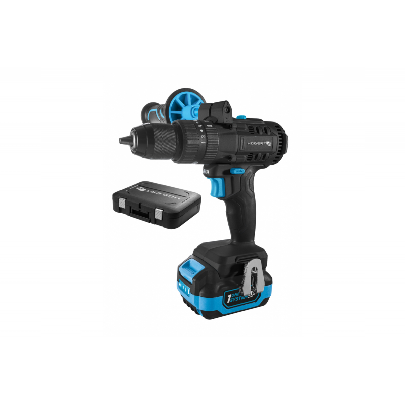 Slagskrutrekker / bor Hogert HT2E247-B14PD; 18 V; 1x4,0 Ah batt.