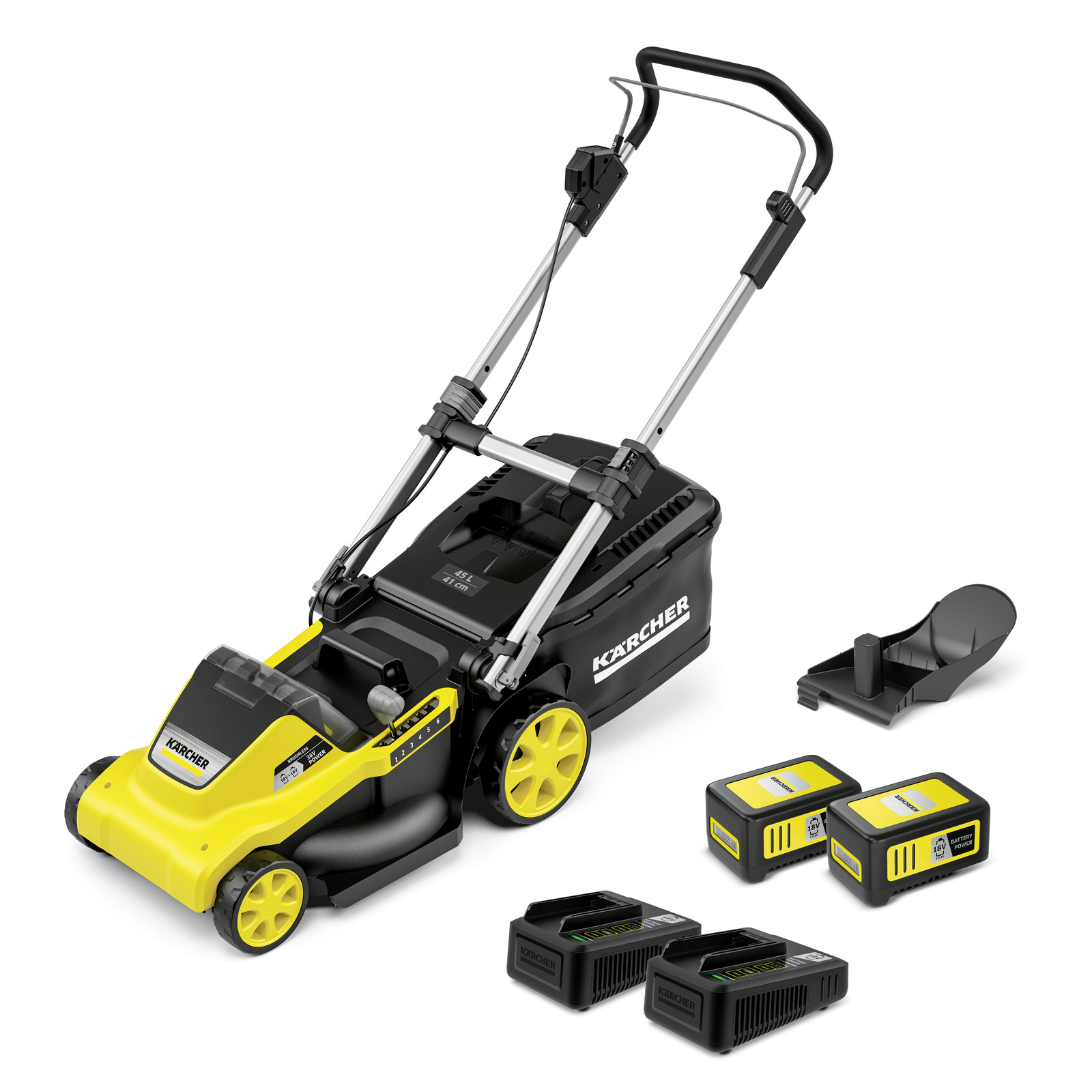 Gressklipper Karcher LMO 5-18 Dual Battery Set; 18 V; 2x5,0 Ah batt.